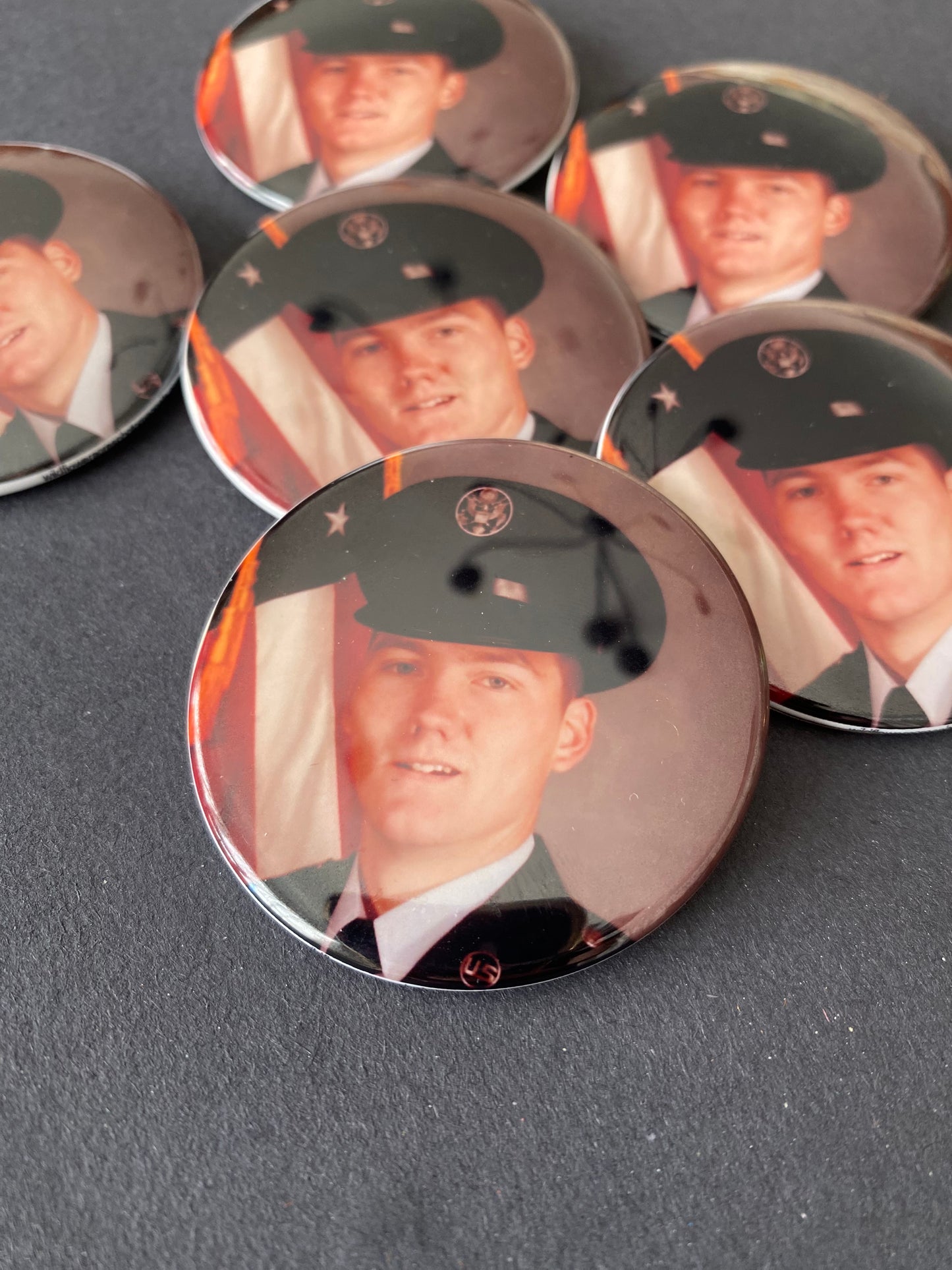 Set of 6 Button pins size 2.25