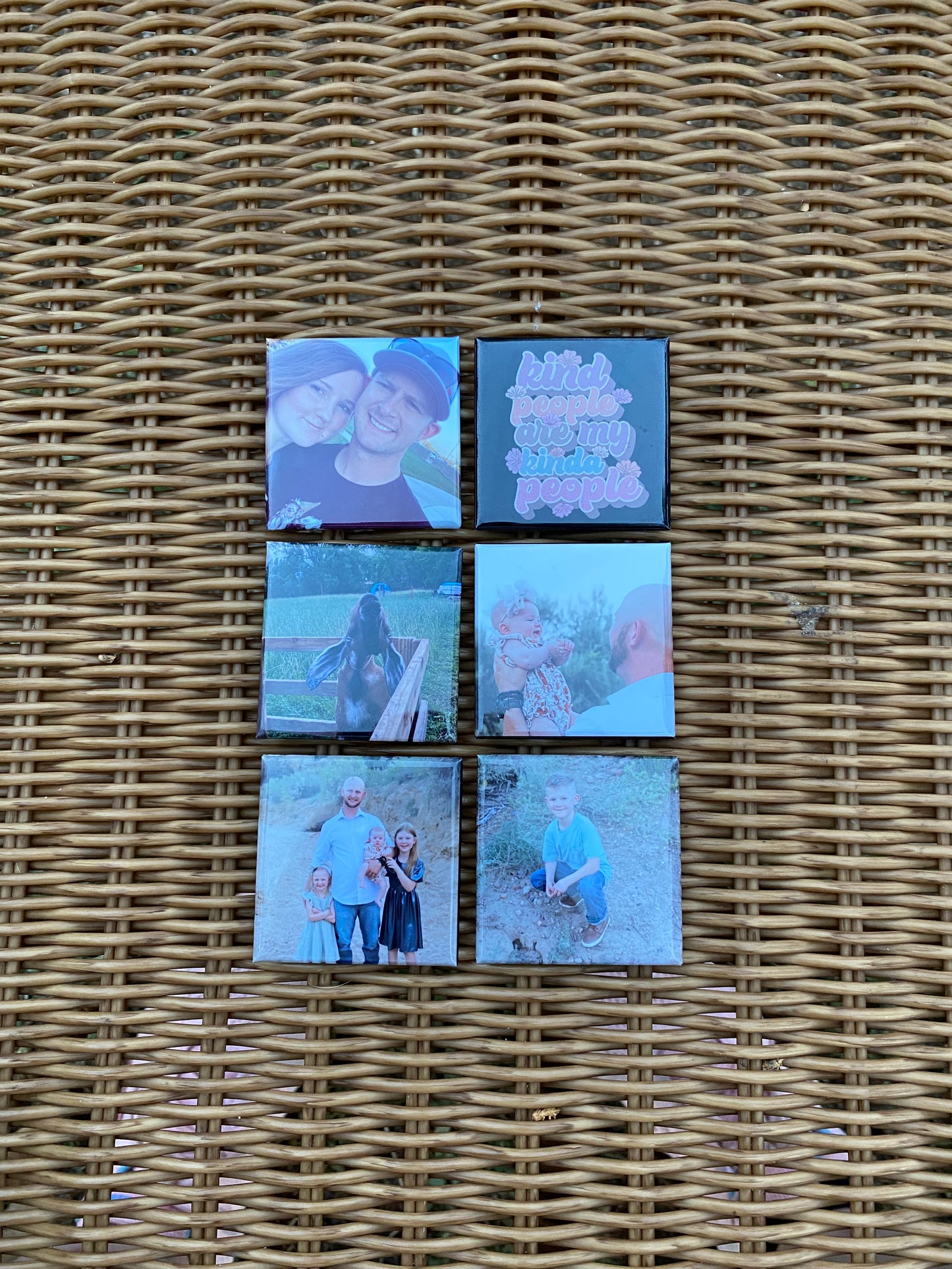 Set of 6 custom 2x2 magnets